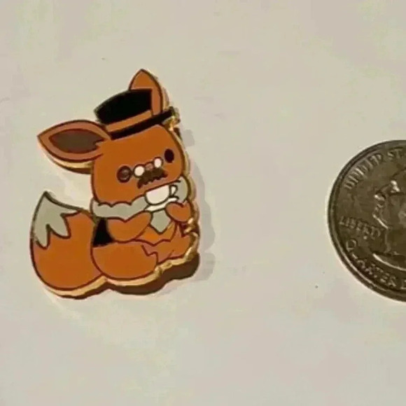 Gentleman Eevee Enamel Pin – Sophisticated Pokémon Collectible! - Picture 3 of 3